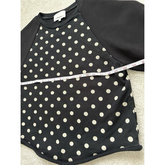 3.1 Phillip Lim Sweater Polka Dot‎ Crop Boxy Short Sleeve Womens S Preppy Retro - Picture 8 of 12